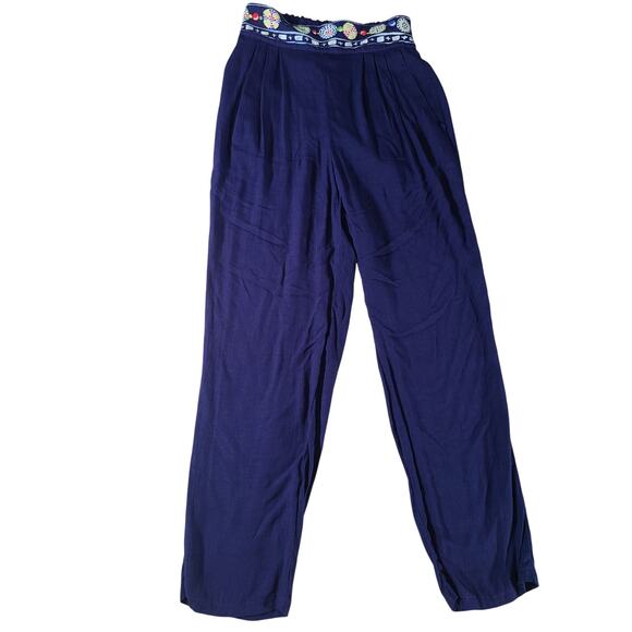Vintage 80s Dorothy Shoelen Platinum Dopamine Boho Causal Fun Pants - Picture 1 of 6
